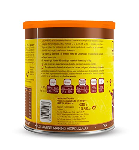 Drasanvi Collmar Cao Colágeno Marino Hidrolizado Con Cacao, Dha, Magnesio Y Calcio, One size, 300 g