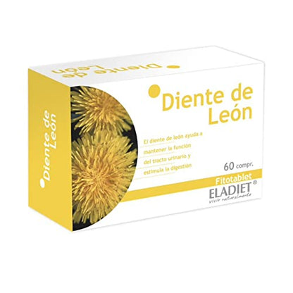 Complemento Alimenticio de Diente de León - 60 Comprimidos - Contribuye a Estimular las Digestiones - Reduce la Sensación de Pesadez - Propiedades Diuréticas y Depurativas - Eladiet