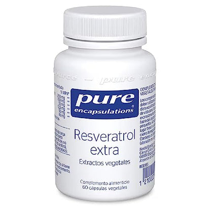 PURE ENCAPSULATIONS Resveratrol Extra | Plant extracts for the skin | 60 Vegetable Capsules