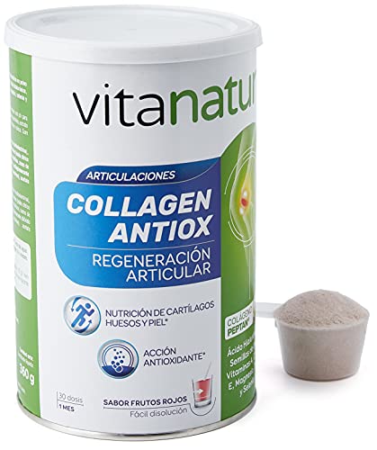 Vitanatur - Collagen Antiox (1), Complemento Alimenticio con Colágeno, Vitaminas A, C, D y E, Magnesio, Zinc y Selenio, con Acción Antioxidante (1), Nutrición de Cartílagos Huesos y Piel (1) - 360 g