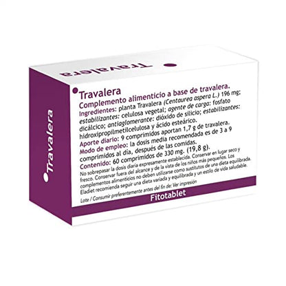 Complemento Alimenticio con Extracto de Travalera - 60 Comprimidos - Contribuye al Funcionamiento Normal del Organismo - Favorece el Apetito - Eladiet