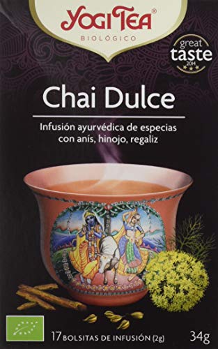 Yogi Tea Infusión de Hierbas Sweet Chai - 17 bolsitas - [confezione da 3]