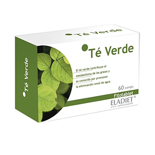 Complemento Alimenticio con Extracto de Té Verde - 60 Comprimidos - Ayuda a Controlar tu Peso - Combate el Exceso de Líquidos - Contiene Cafeína - Eladiet