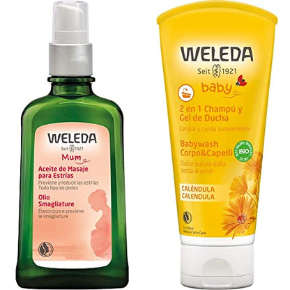 WELEDA Aceite de Masaje para Estrías (1x 100 ml), 9.2 ounces, 100 mililitro, 1