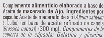 Perlas Aceite de Ajo - 100 Càpsulas Blandas- Hijas del Sol
