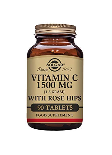 Solgar Vitamina C Con Escaramujo 1500 Mg (1,5 Gramos) Comprimidos - Envase De, 90 tabletas, Vanilla