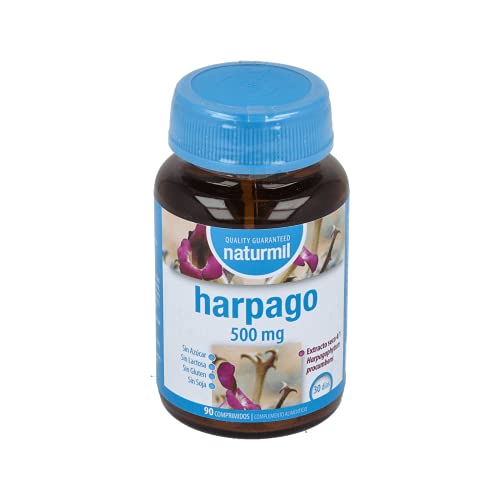 Naturmil HARPAGOFITO 500 mg 180 comprimidos (90 + 90), suplemento para articulaciones, cartílago, dolor articular y muscular, antiinflamatorio natural, sin gluten, sin azúcar.