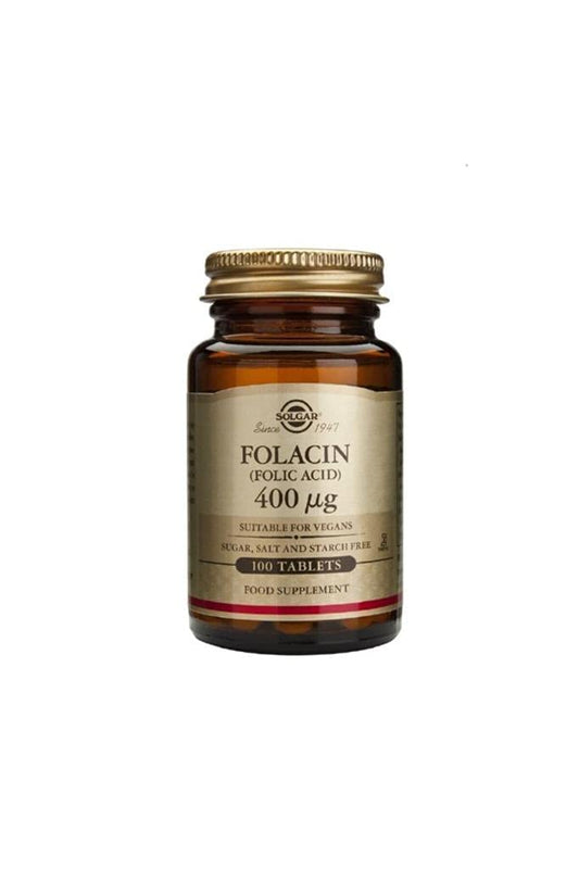 Solgar | Folacín Ácido Fólico 400 µg | Vitamina B9 | Especial Embarazo | 100 Comprimidos