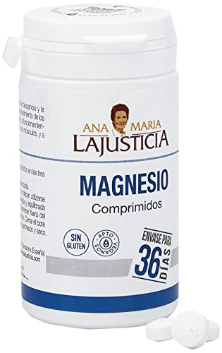 Ana Maria Lajusticia Cloruro de magnesio. Disminuye el cansancio y la fatiga, mejora el funcionamiento del sistema nervioso. Apto para veganos. Envase para 36 días de tratamiento ,147 Unidad.