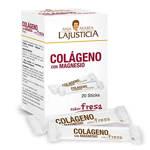 Ana Maria Lajusticia - Colágeno con magnesio – 20 sticks de 5g (sabor fresa)