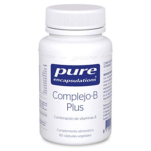 PURE ENCAPSULATIONS | Complejo-B Plus | Fórmula Completa de Vitaminas B | Apoya el Cansancio y Fatiga | Ayuda al Metabolismo y Función Psicológica| 60 Cápsulas Vegetales