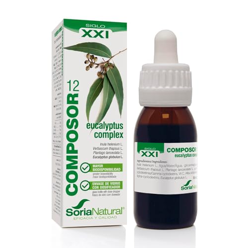 Soria Natural Composor 12 Eucalyptus Complex – Con Eucalipto, Helenio, Gordolobo, Llantén y Vitamina C – Ayuda a la Respiración - Ayuda a Despejar la Nariz en Caso de Congestión - Expectorante - 50ml