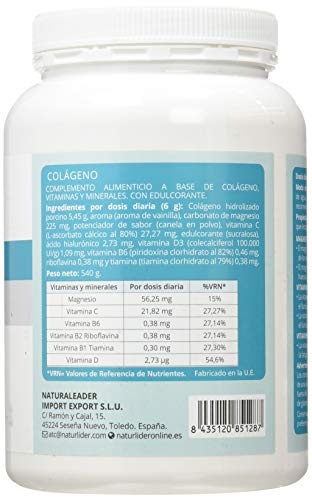 Naturlider Colageno Con Magnesio (Vainilla) 540G