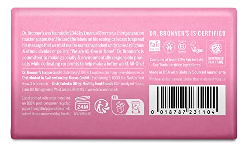 DR. BRONNER´S JABON EN Pastilla Flor de Cerezo 140gr, Negro, Estandar, 140