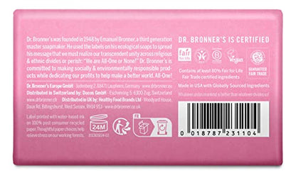 DR. BRONNER´S JABON EN Pastilla Flor de Cerezo 140gr, Negro, Estandar, 140