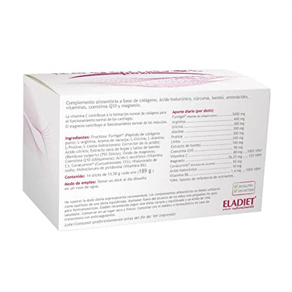 Complemento Alimenticio Regendol Flexi - 14 Sticks - Para el Bienestar de Músculos y Tendones - Ayuda a Mantener la Flexibilidad de las Articulaciones - Favorece la Formación del Colágeno - Eladiet