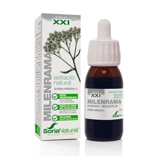 Soria Natural Milenrama Extracto en Gotas – Ayuda a la digestión – Propiedades Antiinflamatorias y Antiespasmódicas - 100% Natural – Apoya en los Procesos de Menstruación - Frasco de 50 mL.