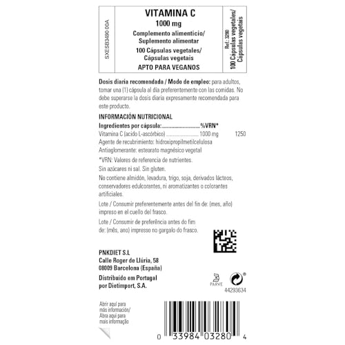 Solgar - Vitamina C 1000 Mg - Ayuda a tu sistema inmunológico y a tus defensas - 100 Cápsulas vegetales