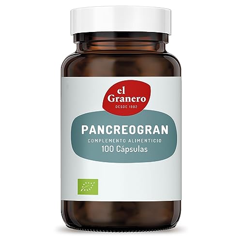 El Granero Integral - Complemento Alimenticio - Pancreogran Complex - 100 Cápsulas - Enzimas Pancreáticas - Contiene Cromo - Ayuda a Mantener los Niveles de Glucosa en Sangre - Digestivo