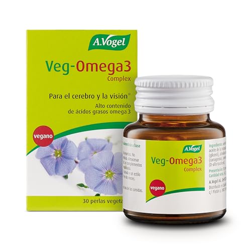 Veg-Omega 3 Complex | Vegano | Para el cerebro y la visión* | 30 Cápsulas | A.Vogel