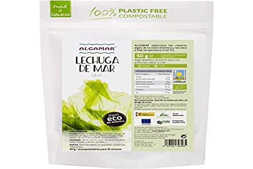 Algamar Alga Lechuga de Mar (Ulva) Em Copos 500 g