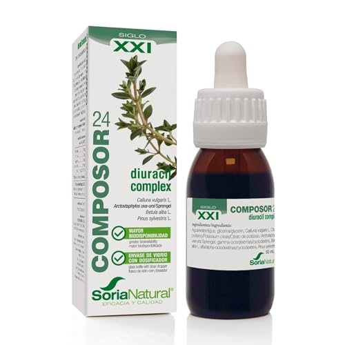 Soria Natural Composor 24 Diuracil Complex – Con Extractos de Brezo, Gayuba, Abedul y Aceite Esencial de Pino – Acción Antiséptico y Diurética - Bienestar de las Vías Urinarias - 50ml