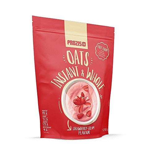 Prozis Instant Whole Oats, Fresa y Crema - 1250 gr