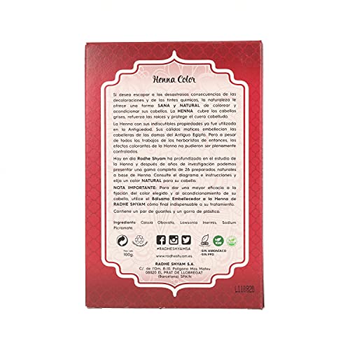 RADHE SHYAM HENNA SUPER CAOBA OSCURO POLVO