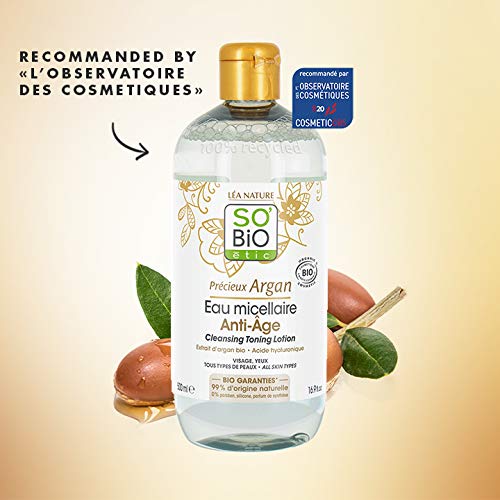 SO'BiO ETIC Precious argán micelar Anti-Edad, 500 ml