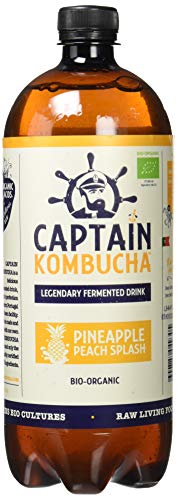 Captain Kombucha Pineapple Peach Splash, Té de Burbuja - 1000 ml
