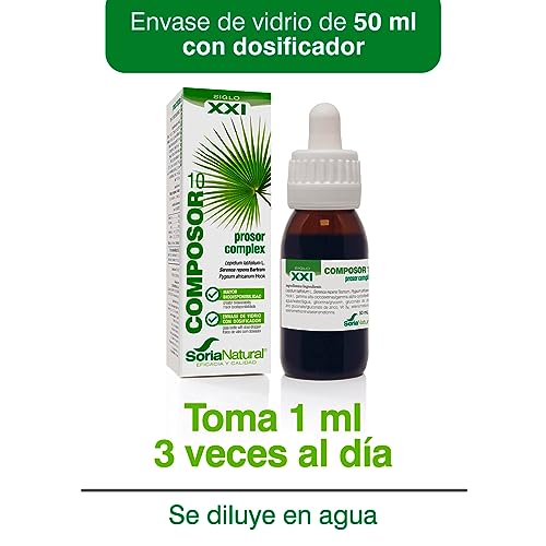 Soria Natural Composor 10 Prosor Complex – Con Rompepiedras, Sabal y Pygeum con Vitaminas y Minerales– Favorece la Salud de la Próstata - Propiedades Antiinflamatorias - 50ml