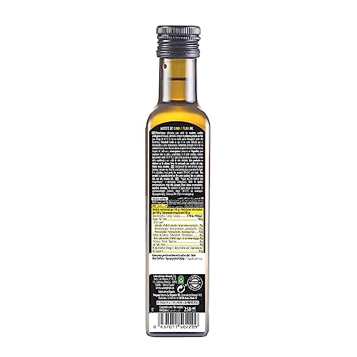 NaturGreen - Aceite Lino Bio, 100% Aceite de Semillas de Lino Ecológico, Rico en Omega-3, Primera Presión