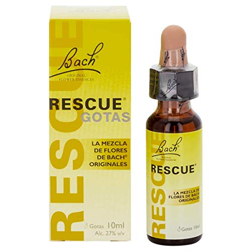 Bach – Rescue Remedy Drops, natürliches Heilmittel auf Blütenbasis, das hilft, Ruhe und Komfort zu erreichen – 10 ml