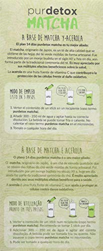 Siken Form Purdetox - Matcha. Vaso termo con 14 sticks de 3 g.