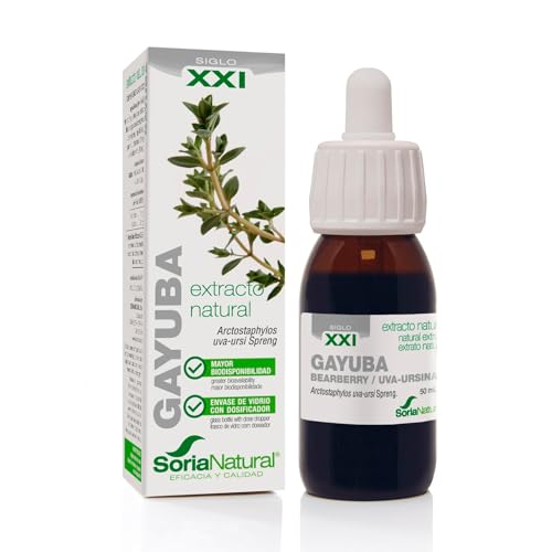 Soria Natural Gayuba Extracto - Antiséptico Natural Urinario, Favorece la Salud de las Vías Urinarias y el Efecto Diurético - 100% Puro - Salud de la Vejiga - Botella de 50 ml