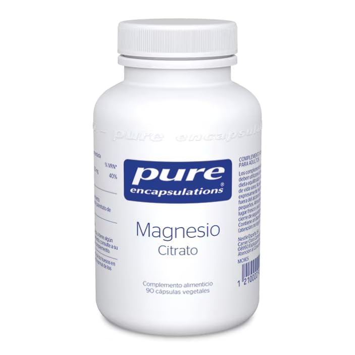 PURE ENCAPSULATIONS Magnesio Citrato | Mineral Esencial, Presente en los huesos y mayor parte del tejido humano | 90 cápsulas vegetales