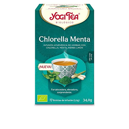 Yogi Tea CHLORELLA Menta 17infusiones, Neutro, Estándar, 6