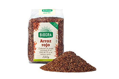 BIOGRÁ - Arroz Rojo Integral de Intenso Sabor, Apto para Veganos, Sin Sal, Sin Azúcares, 250g