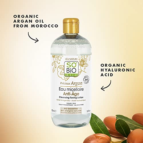 SO'BiO ETIC Precious argán micelar Anti-Edad, 500 ml