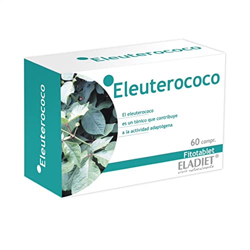 Eleutherococcus-Nahrungsergänzungsmittel – 60 Tabletten – hilft, Müdigkeit zu reduzieren – hilft, das Immunsystem zu stärken – hilft bei der Erholung – ideal für Zeiten mit größerem Stress – Eladiet