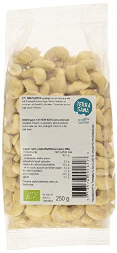 Terrasana Anacardos Sin Tostar Y Sin Sal 250 G 250 G 250 ml