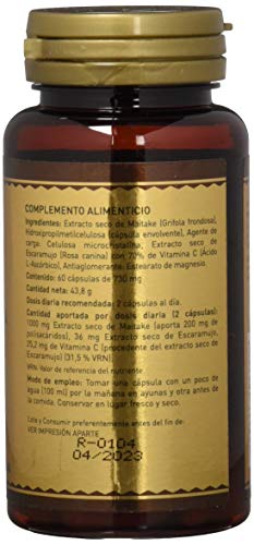 PLANTAPOL MTK grifola + escaramujo 60cap, Negro, Estandar