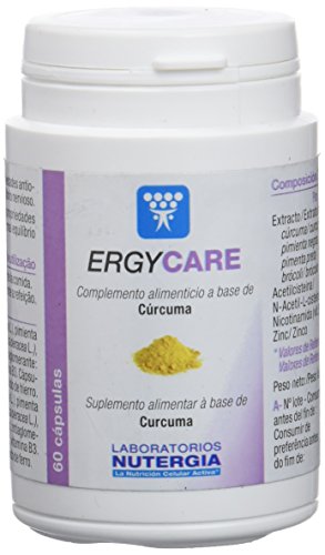 Ergycare 60 cápsulas Complemento alimenticio a base de cúrcuma.