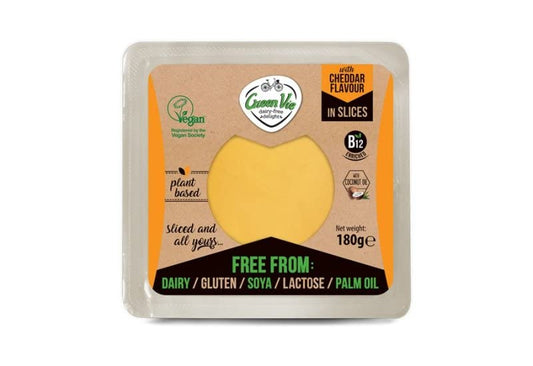 Rebanadas de queso cheddar vegano 180g