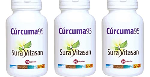 Curcuma 95-500 mg con pimienta 90 cápsulas (Pack 3 u.)