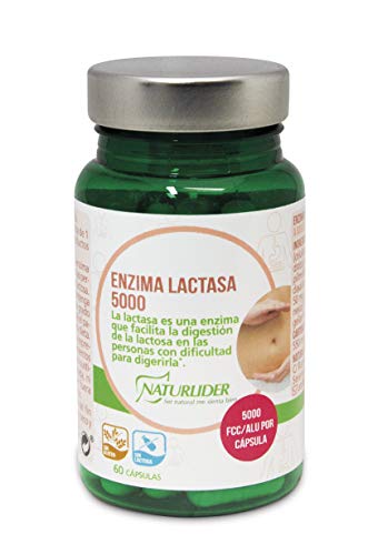 Naturlider - Lactase Enzyme 500 FCC/ALU - Tolerase - Facilitates the Digestion of Lactose - 60 Capsules