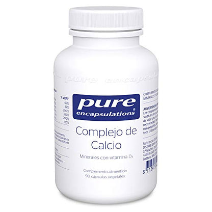 PURE ENCAPSULATIONS Complejo de Calcio | Magnesio, Zinc, Cobre y Manganeso con Vitamina D3| Ayuda la Estructura Ósea | Contribuye al Mantenimiento de los Tejidos Conectivos | 90 Cápsulas Vegetales