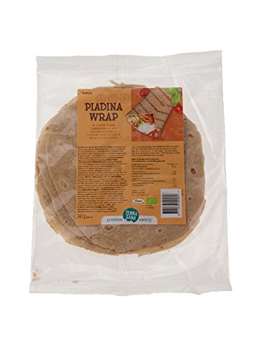 TERRASANA 8713576000627 PIADINA Wrap DE HARINA DE ESPELTA Y Avena 240 g, Bambú