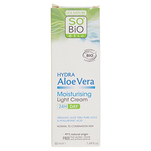 So'Bio Étic Crème Légère Hydratante 24 H Jour au Pur Jus d'Aloe Vera Bio Tube de 50 ml