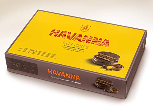 Havanna | Alfajores de Chocolate | Galletas Cubiertas Rellenas de Dulce de Leche | 12 unidades | 660g